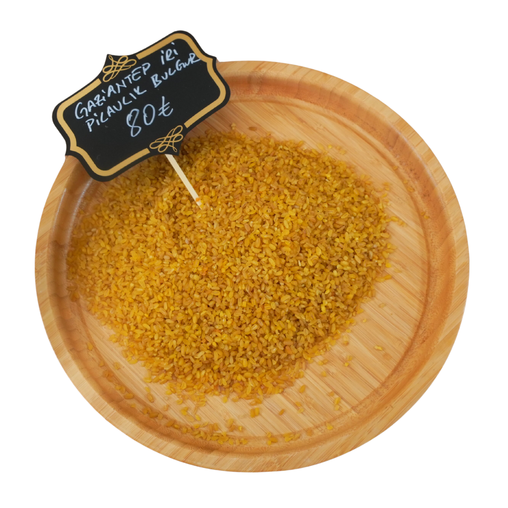 Gaziantep İri Pilavlık Bulgur beyaz arka planlı profesyonel ürün fotoğrafı