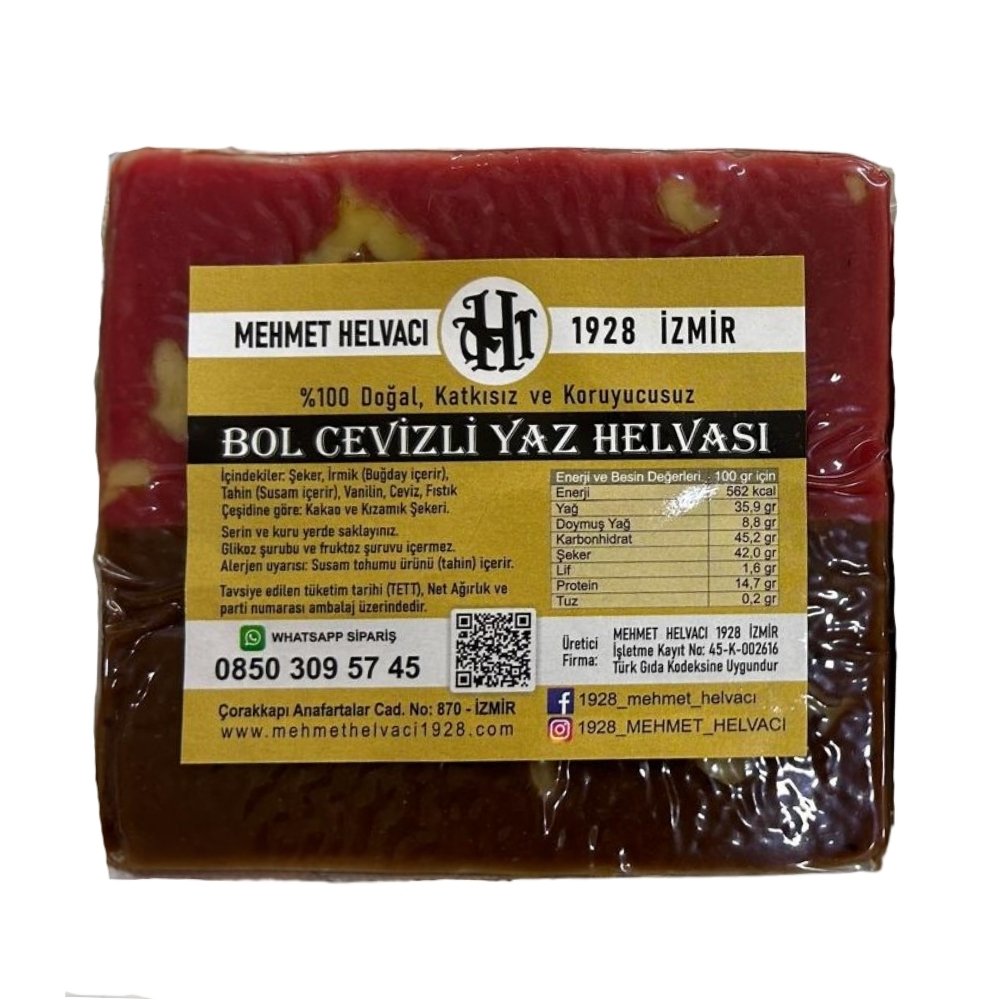 Kakaolu ve Kızamık Şekerli Karışık Yaz Helvası (500 g)