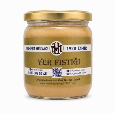 Mehmet Helvacı %100 Yer Fıstığı Ezmesi 340 g cam kavanoz