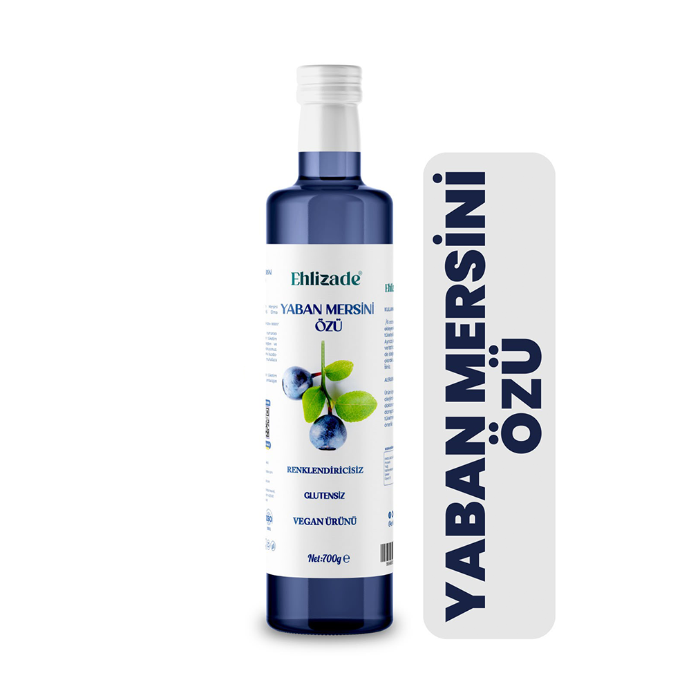 Ehlizade Yaban Mersini Özü 700 g mavi şişe ürün görseli
