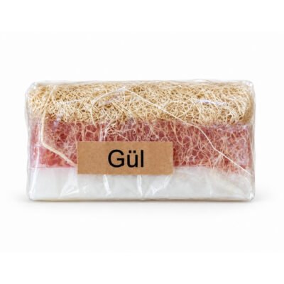 Doğal Gül Özlü Sütlü Kabak Lifli Sabun (100 g)